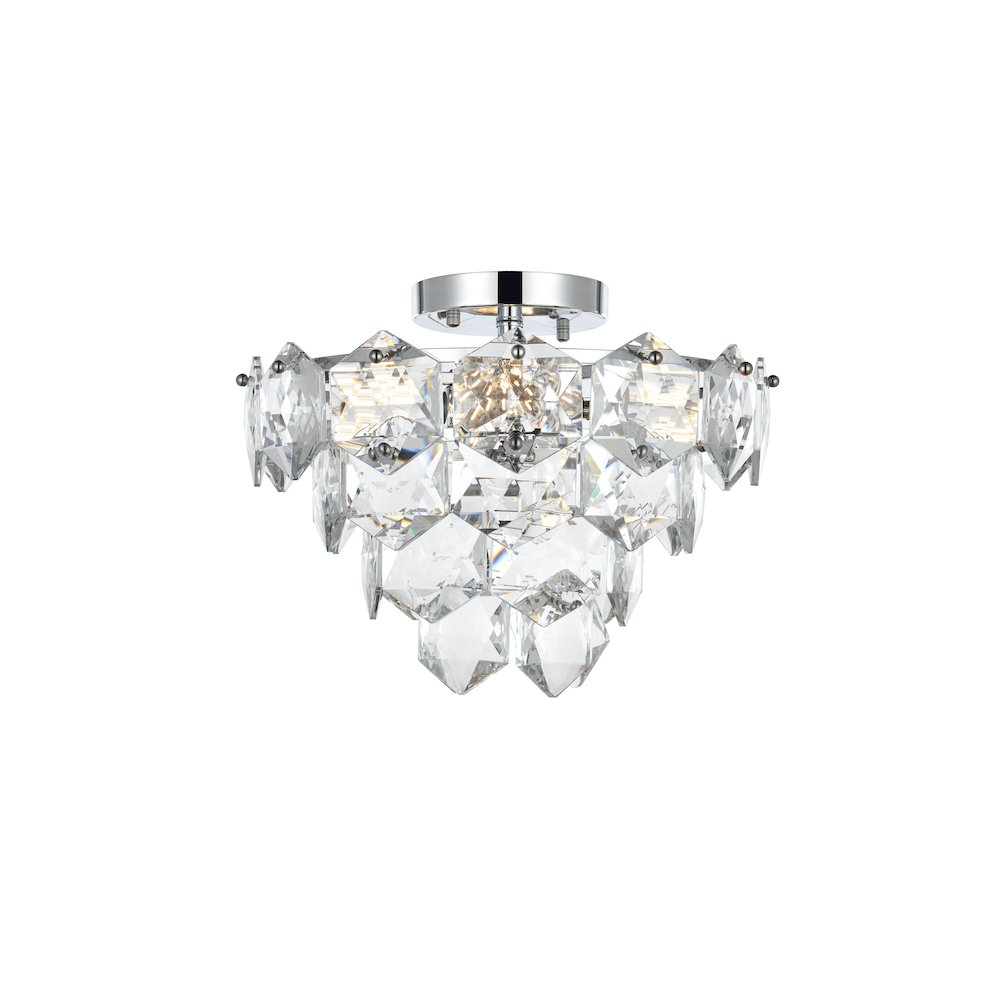 Adaline 16 Inch Flush Mount In Chrome. Picture 1