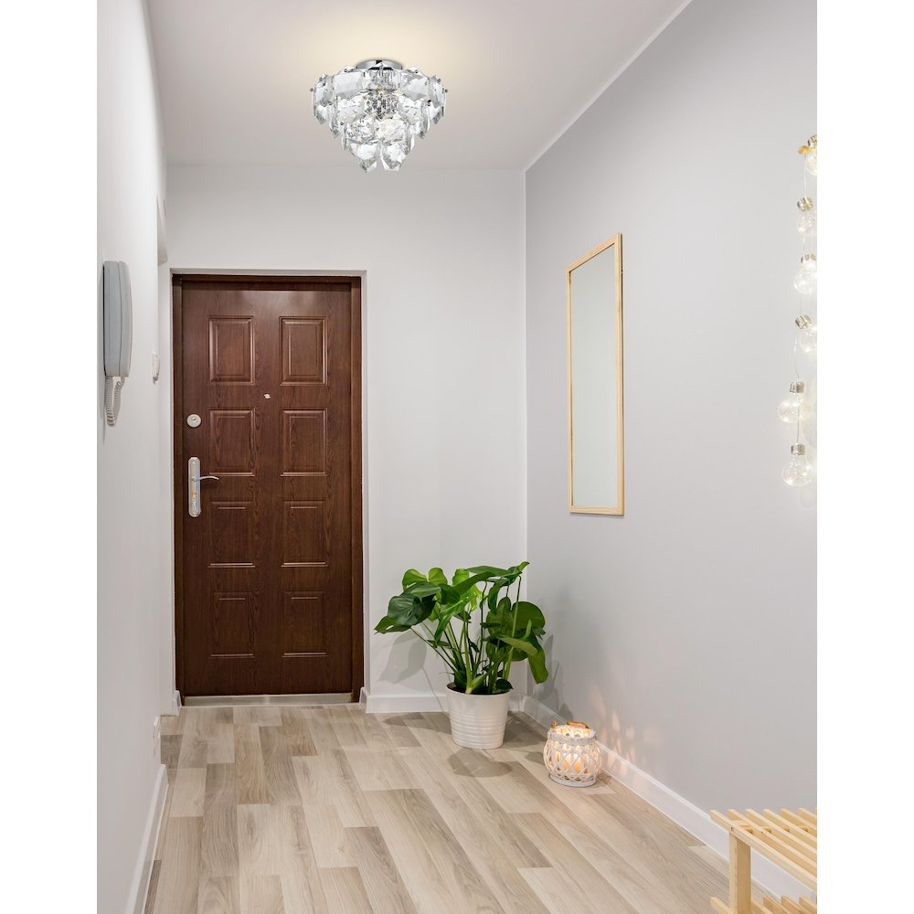 Adaline 16 Inch Flush Mount In Chrome. Picture 2