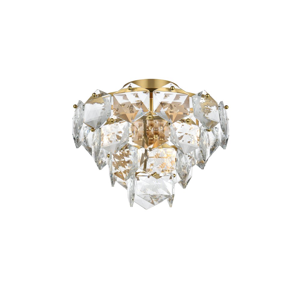 Adaline 16 Inch Flush Mount In Satin Gold. Picture 3