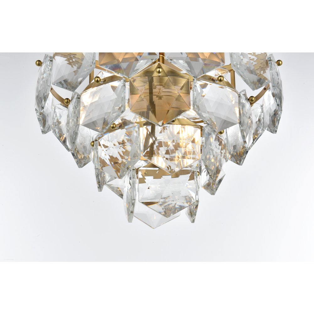 Adaline 16 Inch Flush Mount In Satin Gold. Picture 4