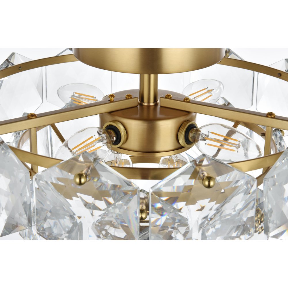 Adaline 16 Inch Flush Mount In Satin Gold. Picture 5