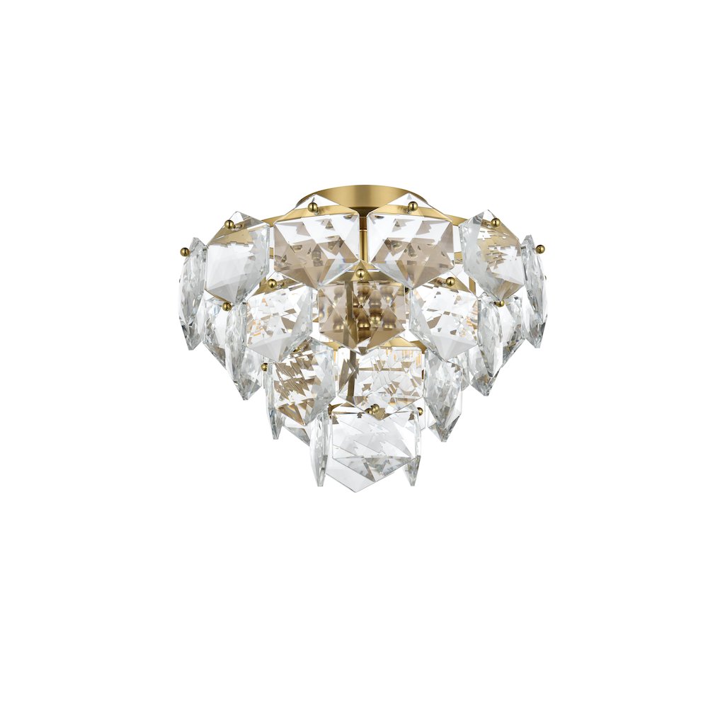 Adaline 16 Inch Flush Mount In Satin Gold. Picture 7