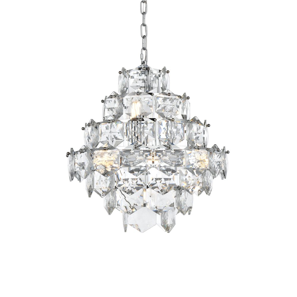 Adaline 20 Inch Chandelier In Chrome. Picture 3
