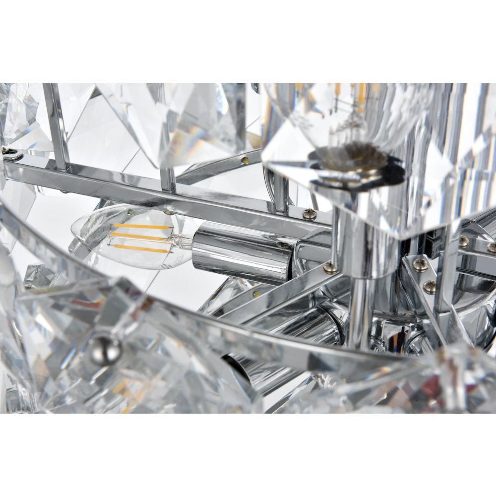 Adaline 20 Inch Chandelier In Chrome. Picture 5