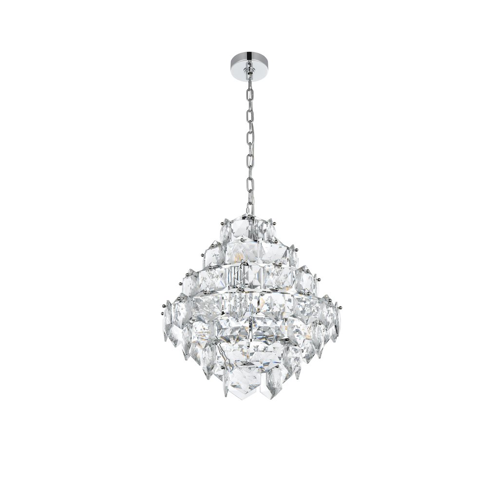 Adaline 20 Inch Chandelier In Chrome. Picture 7