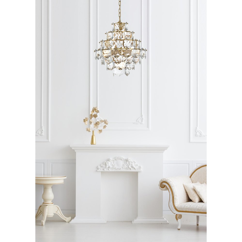 Adaline 20 Inch Chandelier In Satin Gold. Picture 2