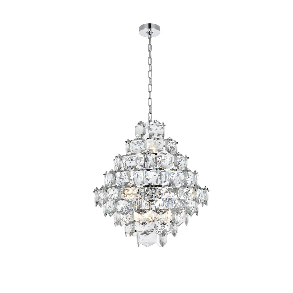 Adaline 24 Inch Chandelier In Chrome. Picture 1