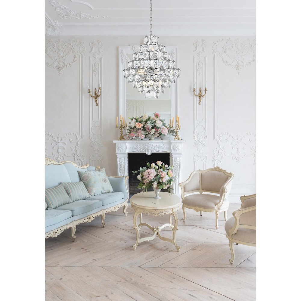 Adaline 24 Inch Chandelier In Chrome. Picture 2