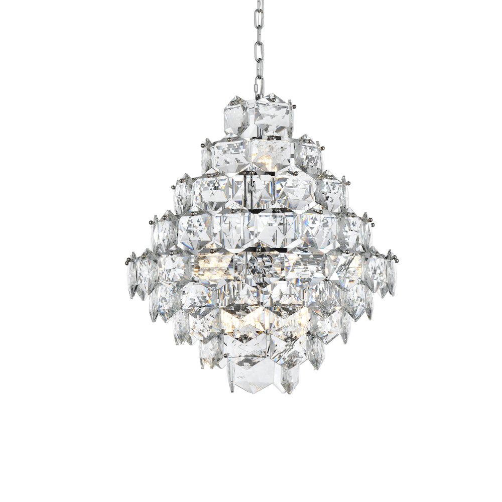 Adaline 24 Inch Chandelier In Chrome. Picture 3
