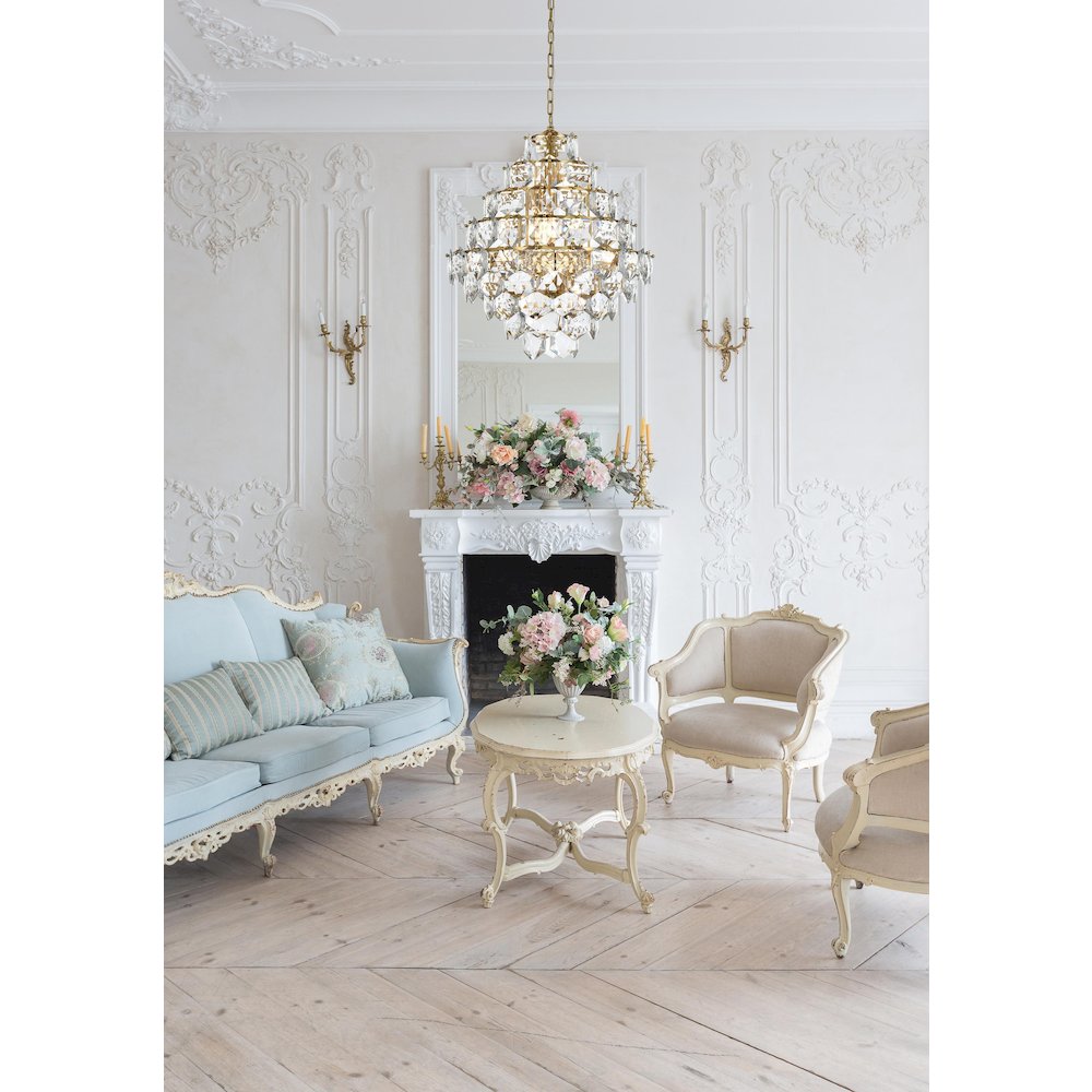 Adaline 24 Inch Chandelier In Satin Gold. Picture 2