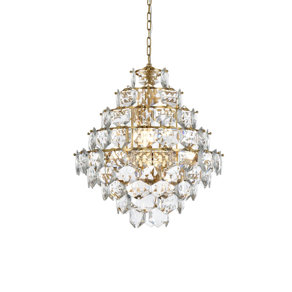Adaline 24 Inch Chandelier In Satin Gold. Picture 3