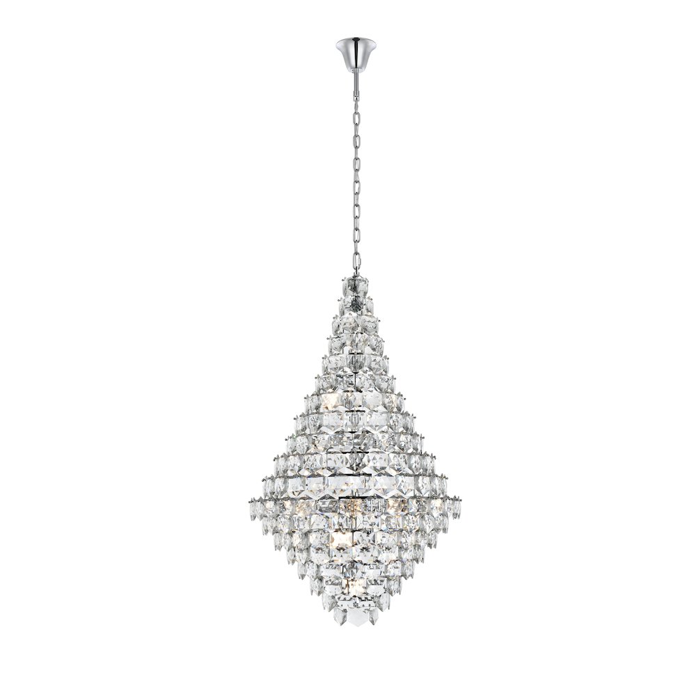Adaline 36 Inch Chandelier In Chrome. Picture 1