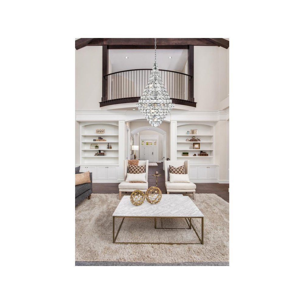 Adaline 36 Inch Chandelier In Chrome. Picture 2