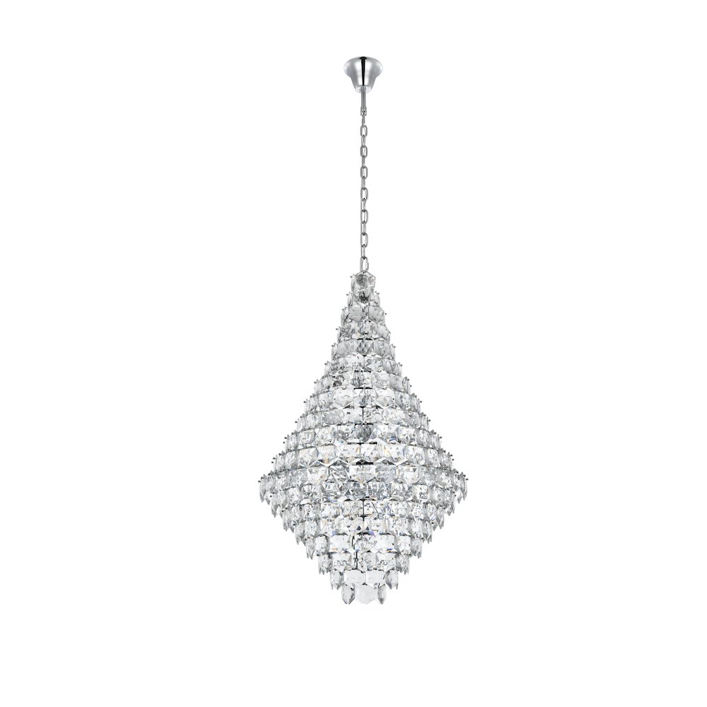 Adaline 36 Inch Chandelier In Chrome. Picture 7