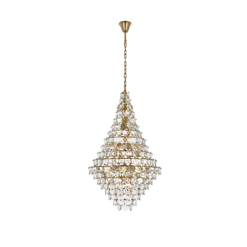 Adaline 36 Inch Chandelier In Satin Gold. Picture 1