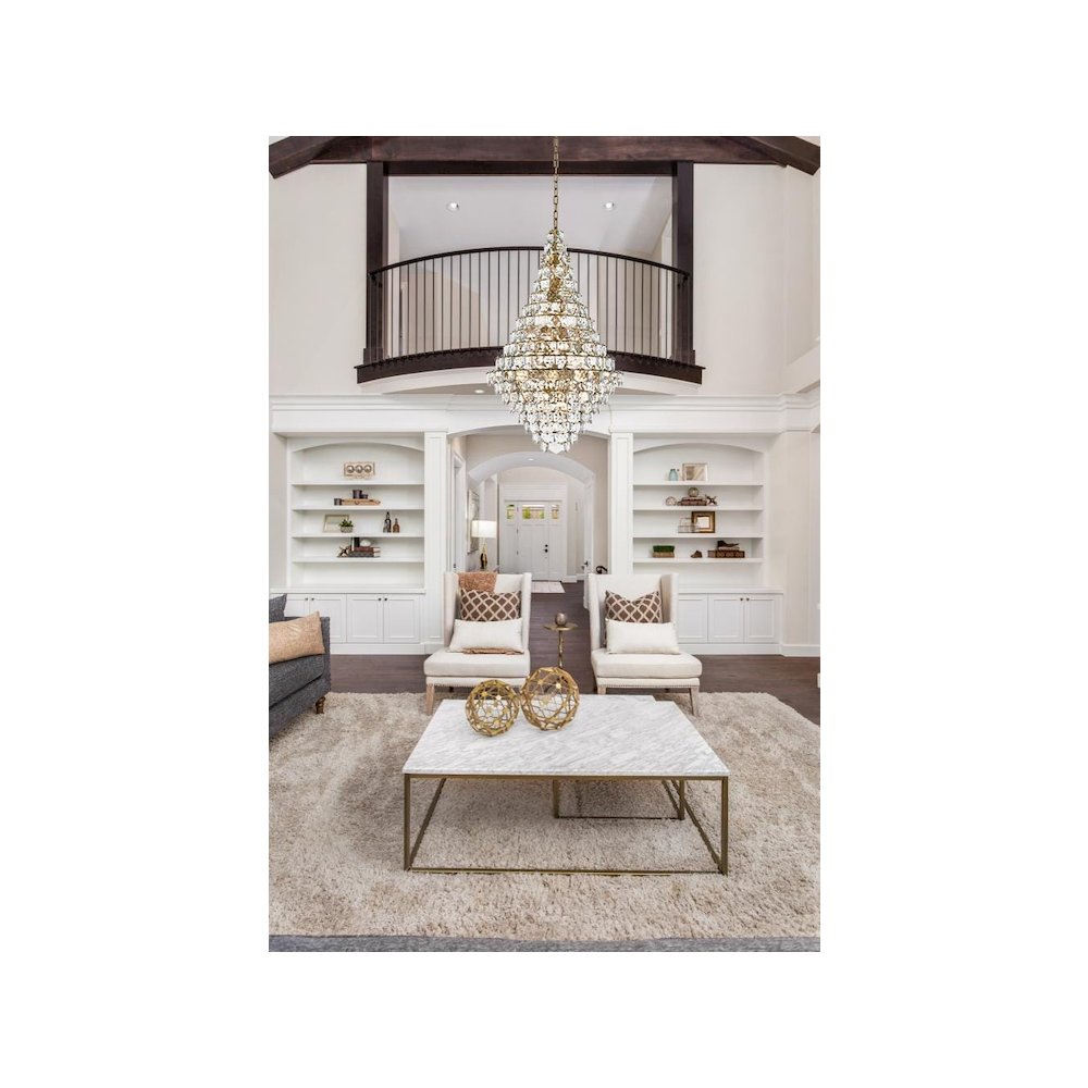 Adaline 36 Inch Chandelier In Satin Gold. Picture 2