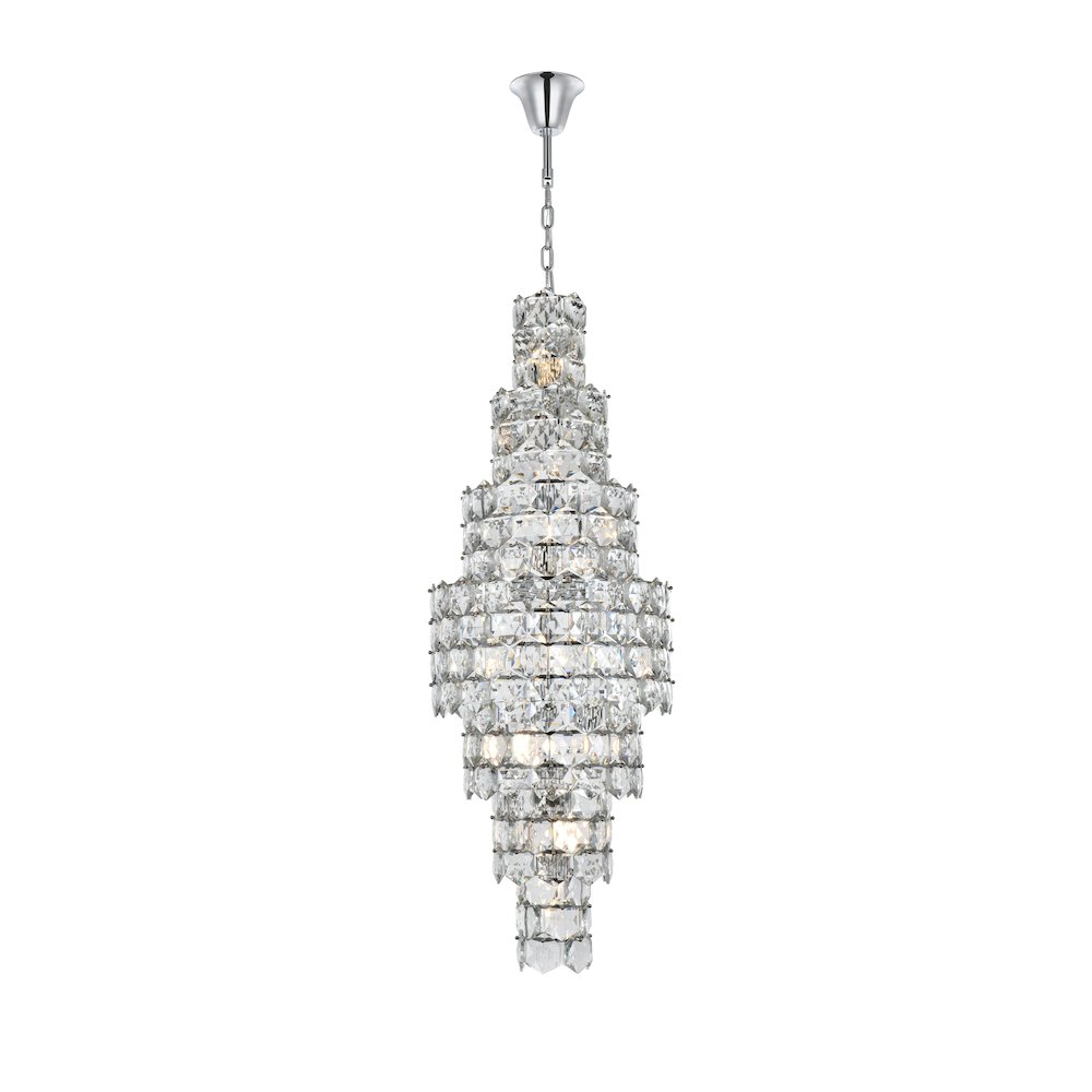 Adaline 24 Inch Chandelier In Chrome. Picture 1