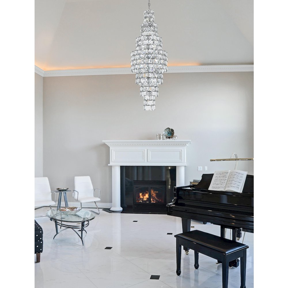 Adaline 24 Inch Chandelier In Chrome. Picture 2