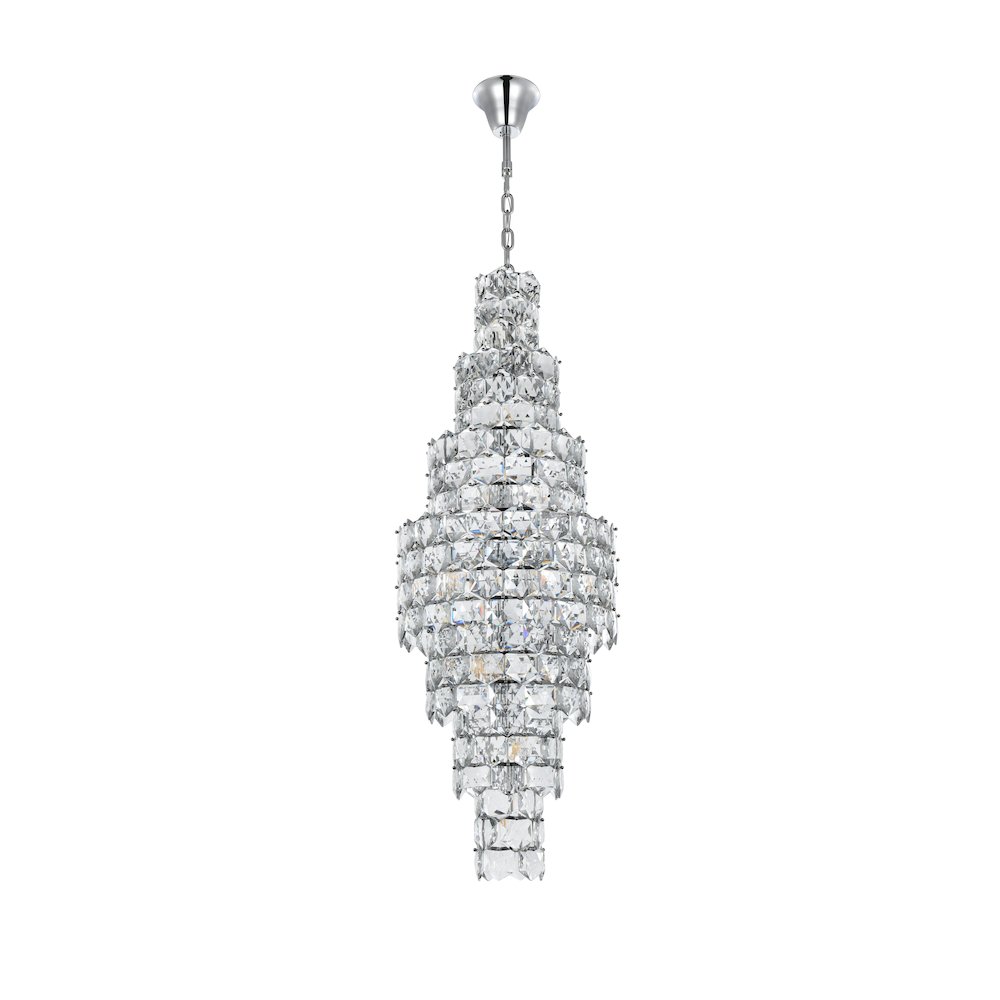 Adaline 24 Inch Chandelier In Chrome. Picture 7