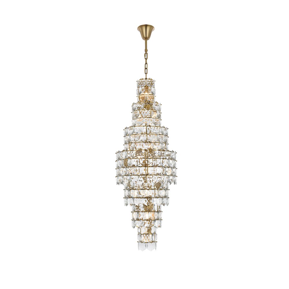 Adaline 24 Inch Chandelier In Satin Gold. Picture 1