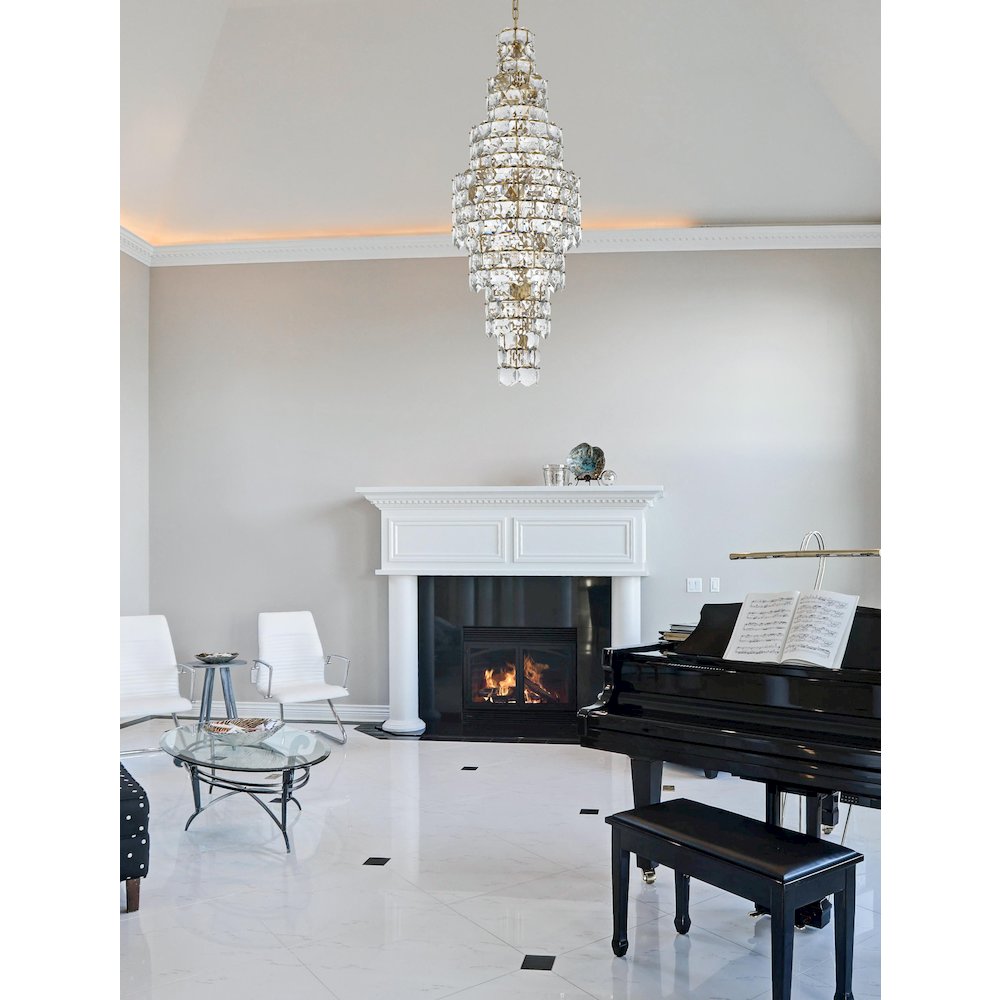 Adaline 24 Inch Chandelier In Satin Gold. Picture 2