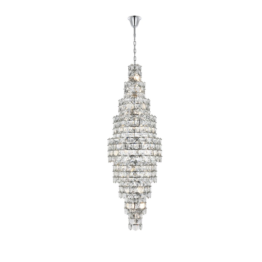 Adaline 30 Inch Chandelier In Chrome. Picture 1