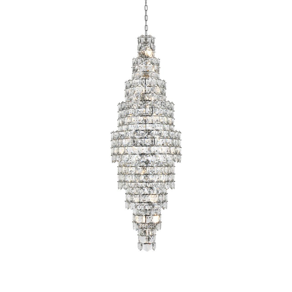 Adaline 30 Inch Chandelier In Chrome. Picture 3