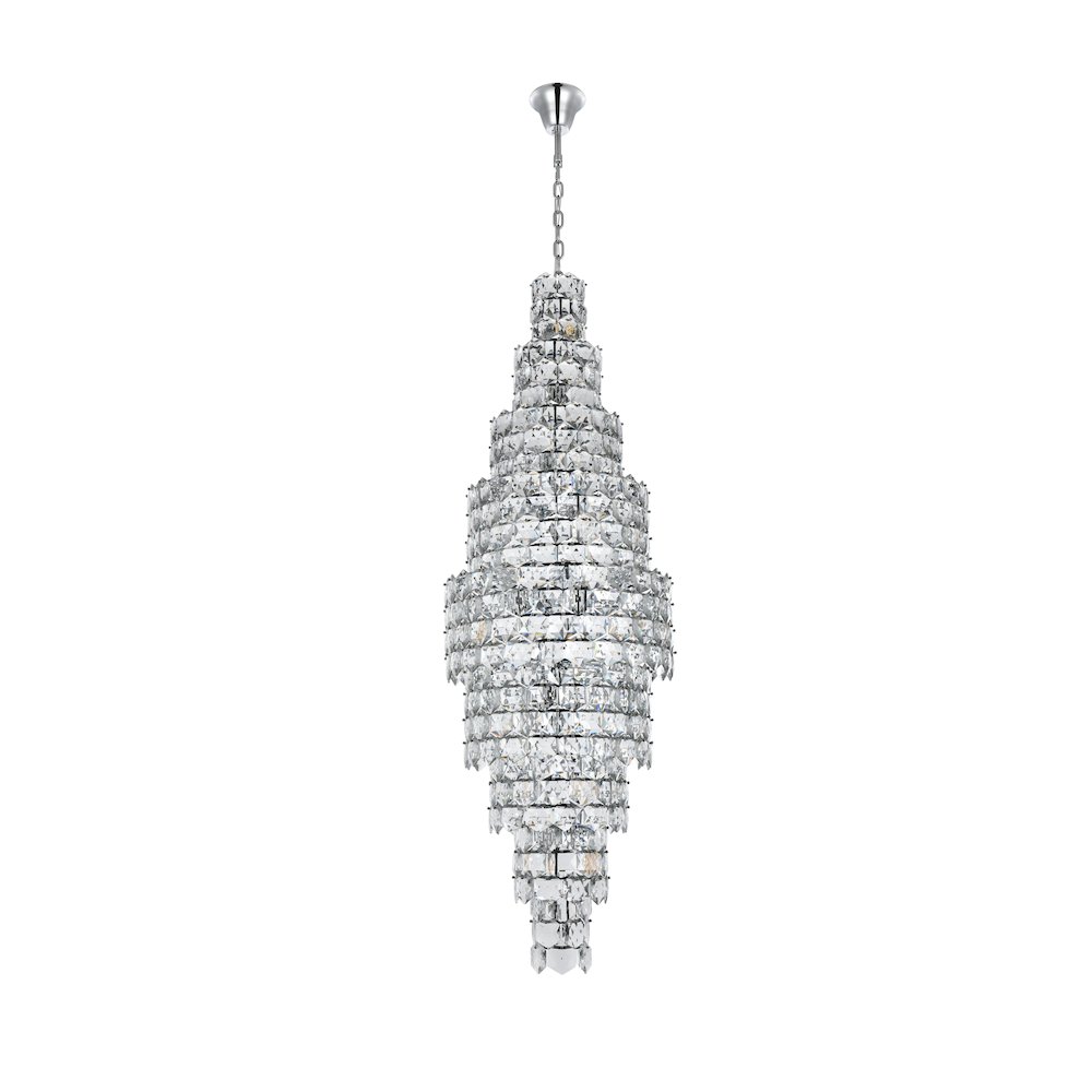 Adaline 30 Inch Chandelier In Chrome. Picture 7