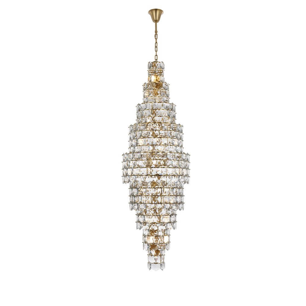 Adaline 30 Inch Chandelier In Satin Gold. Picture 1