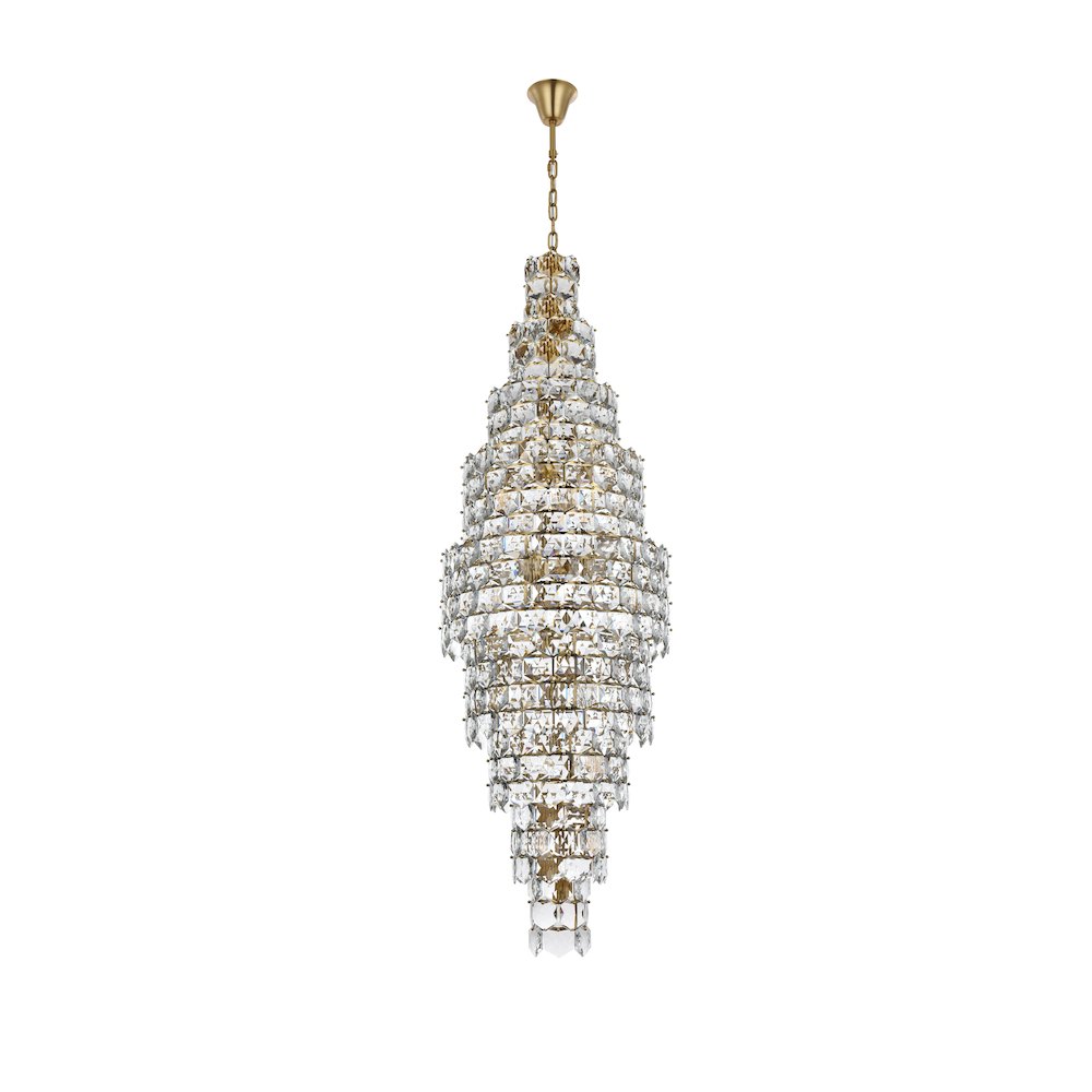 Adaline 30 Inch Chandelier In Satin Gold. Picture 7