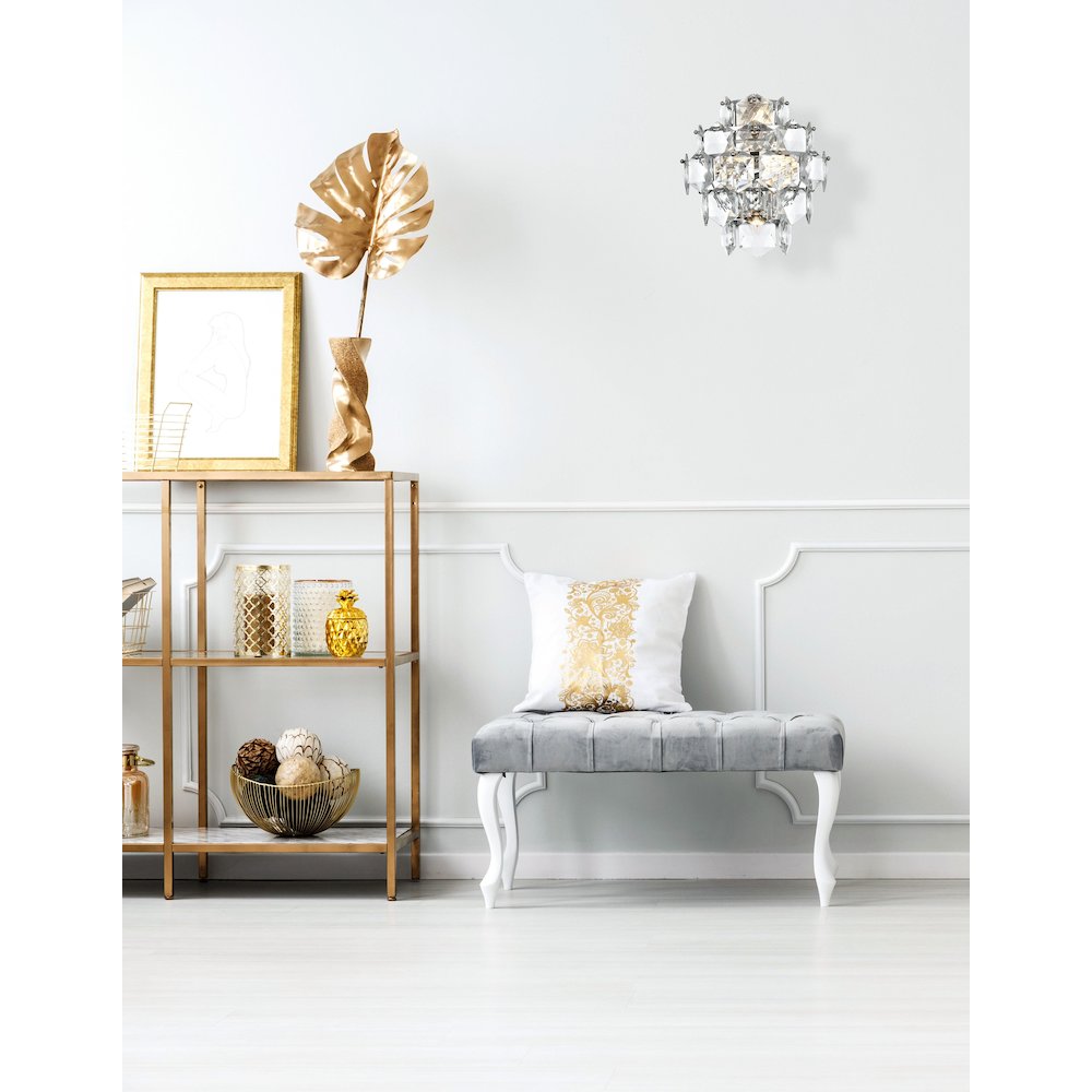 Adaline 14 Inch Wall Sconce In Chrome. Picture 2