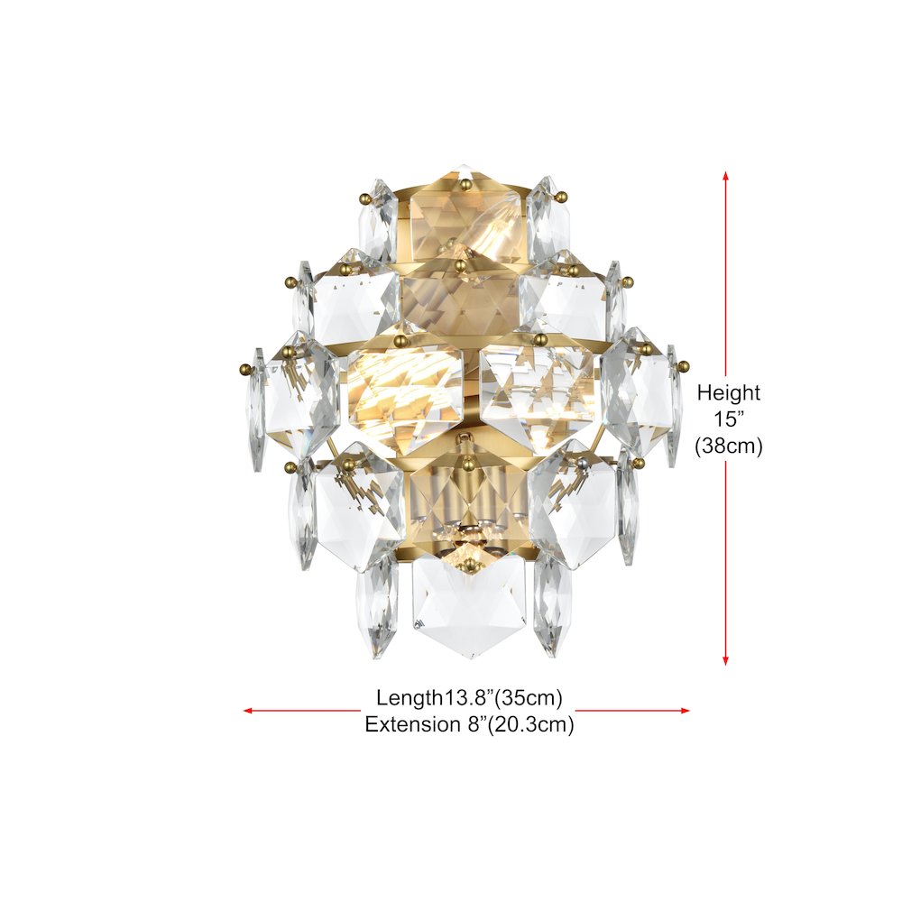 Adaline 14 Inch Wall Sconce In Satin Gold. Picture 7