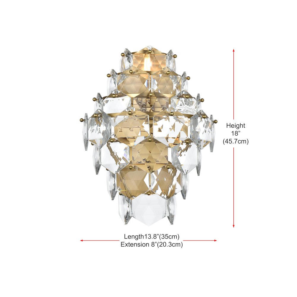 Adaline 18 Inch Wall Sconce In Satin Gold. Picture 7