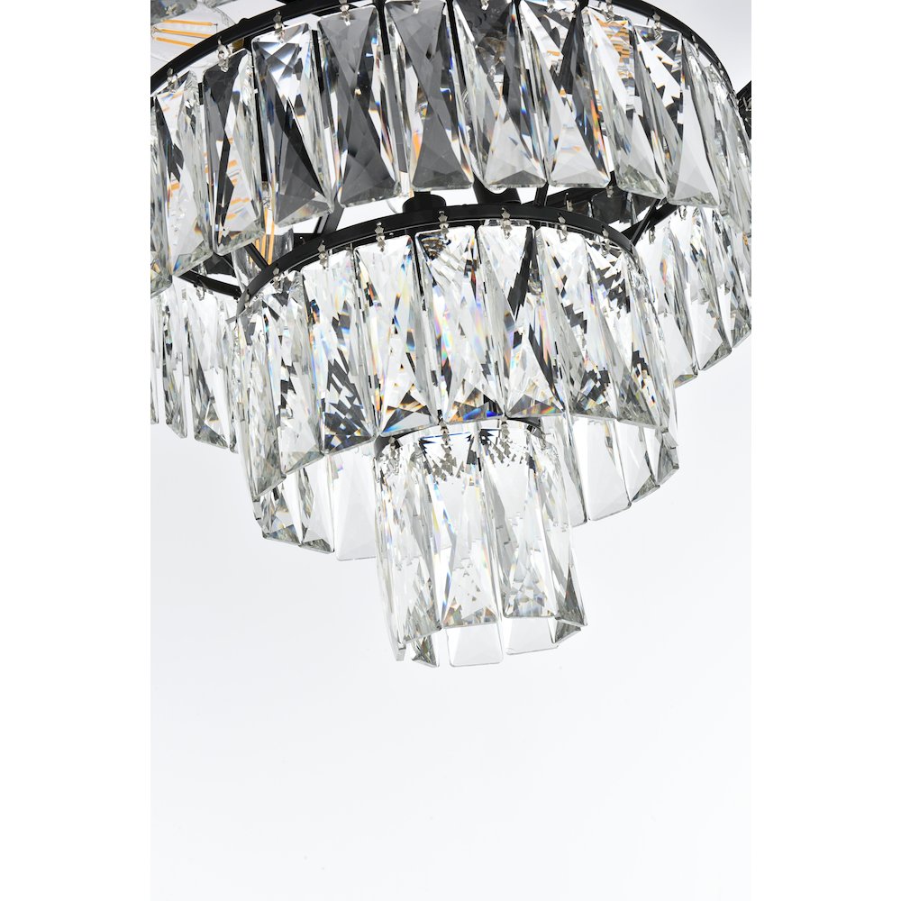 Josephine 20 Inch Round Chandelier In Black. Picture 4