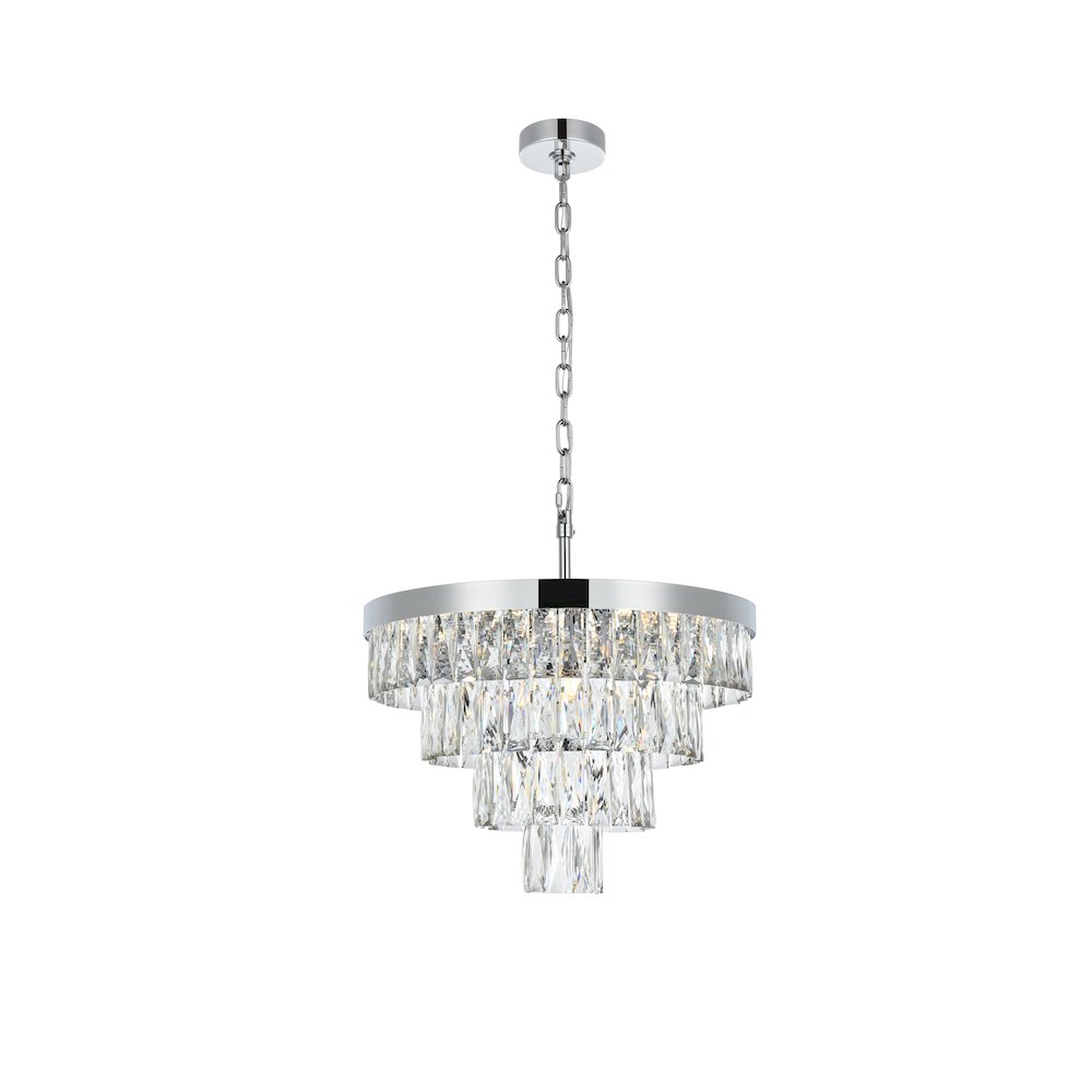Josephine 20 Inch Round Chandelier In Chrome. Picture 1