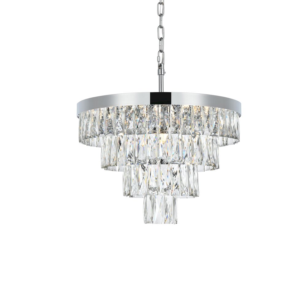 Josephine 20 Inch Round Chandelier In Chrome. Picture 3