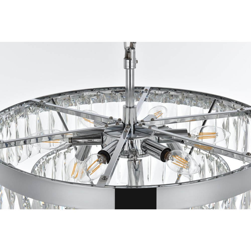 Josephine 20 Inch Round Chandelier In Chrome. Picture 5