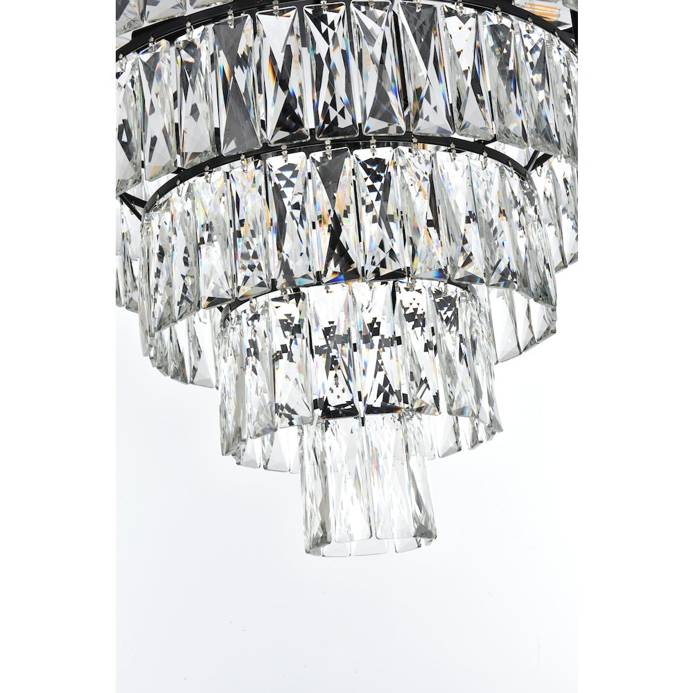Josephine 27 Inch Round Chandelier In Black. Picture 4