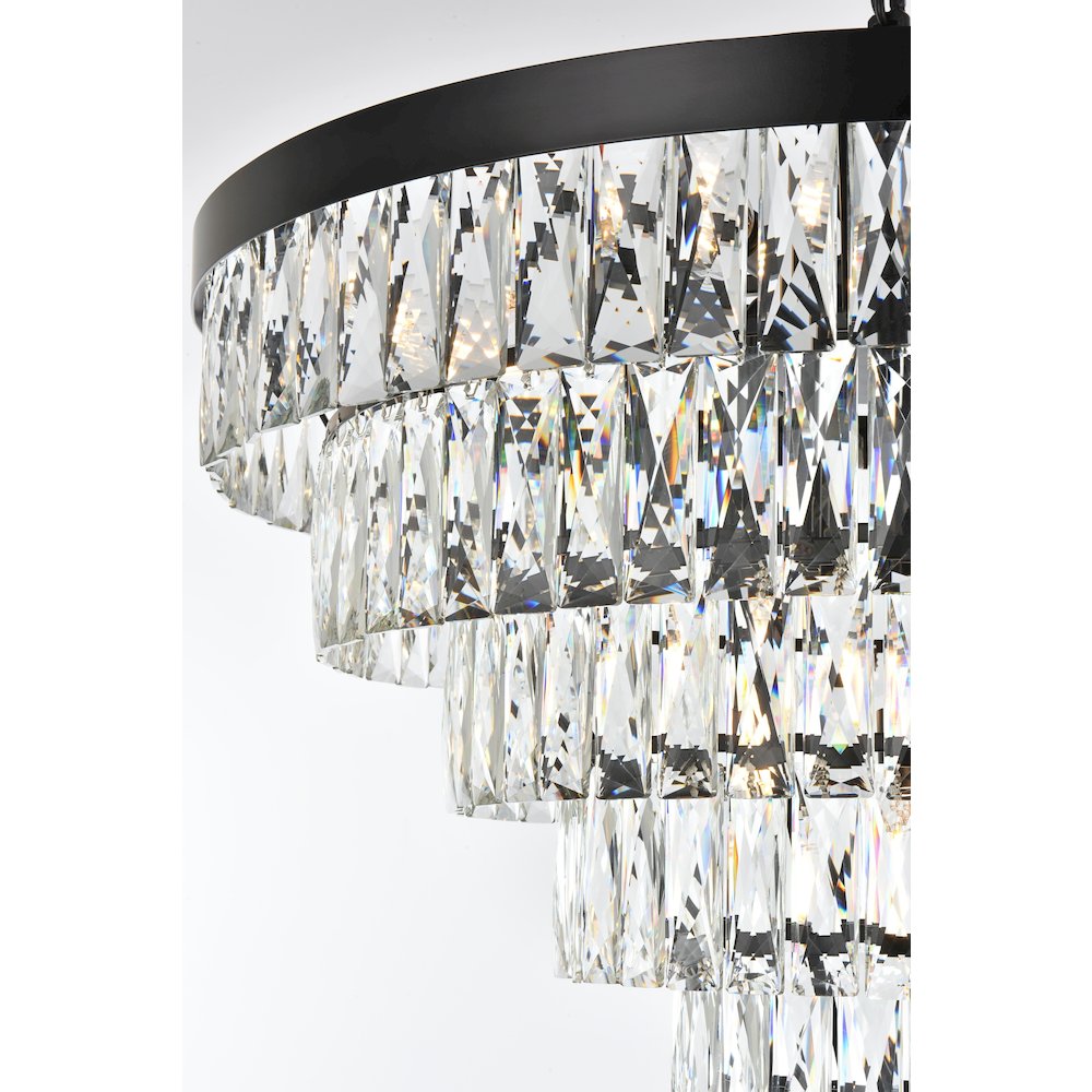 Josephine 27 Inch Round Chandelier In Black. Picture 6