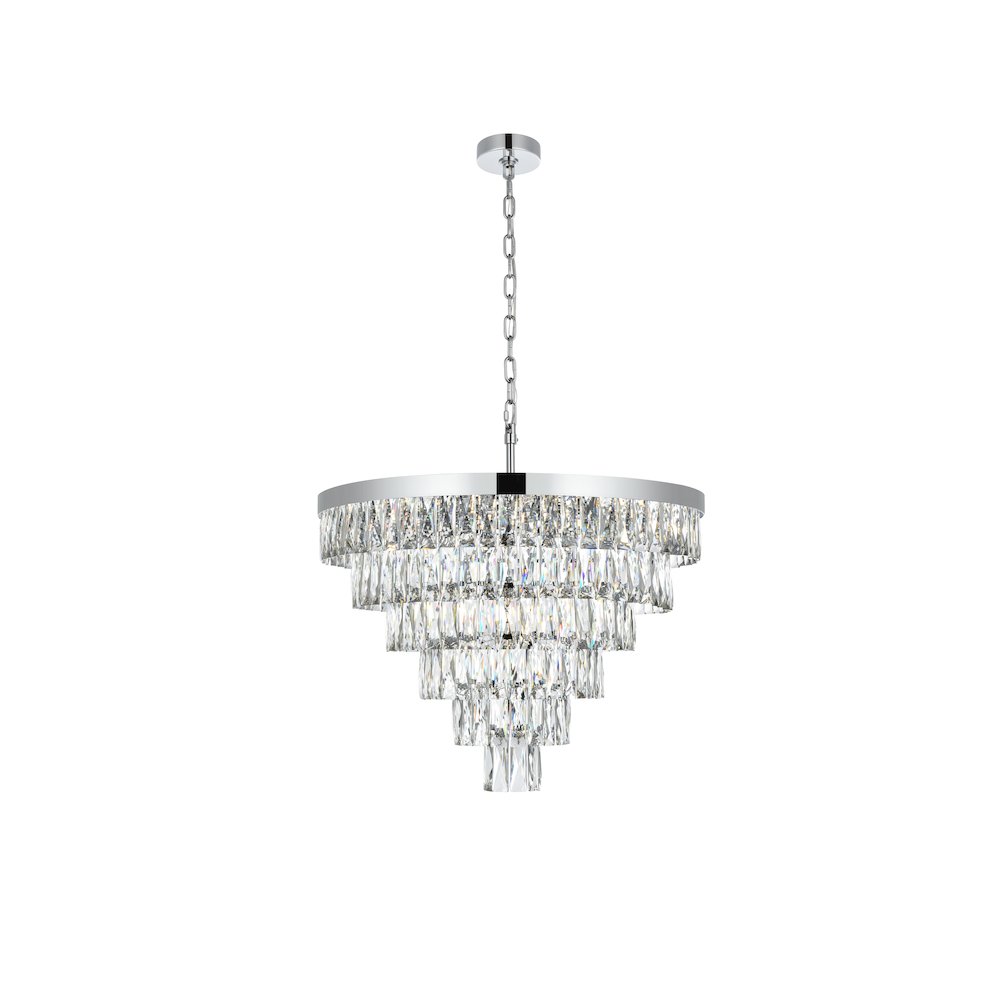 Josephine 27 Inch Round Chandelier In Chrome. Picture 1