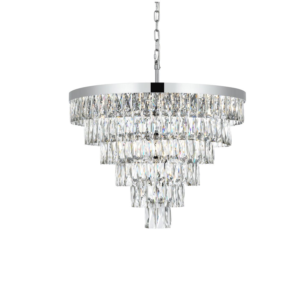 Josephine 27 Inch Round Chandelier In Chrome. Picture 3