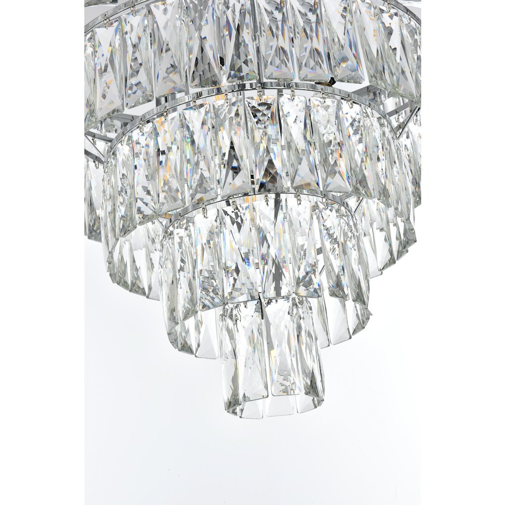 Josephine 27 Inch Round Chandelier In Chrome. Picture 4