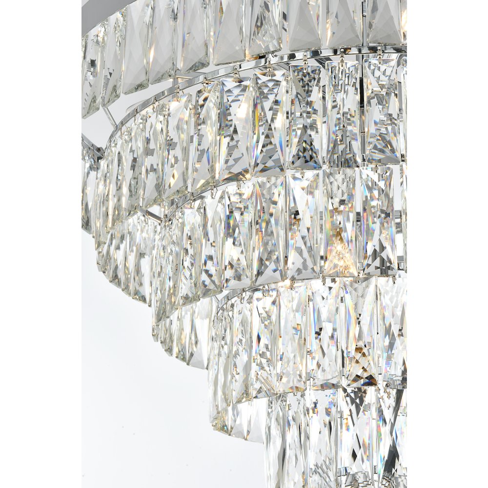 Josephine 27 Inch Round Chandelier In Chrome. Picture 6