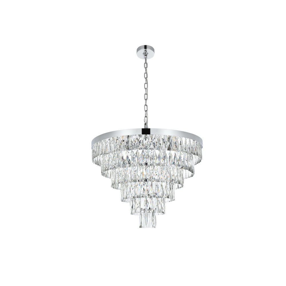 Josephine 27 Inch Round Chandelier In Chrome. Picture 7