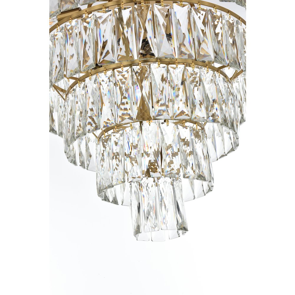 Josephine 27 Inch Round Chandelier In Satin Gold. Picture 4