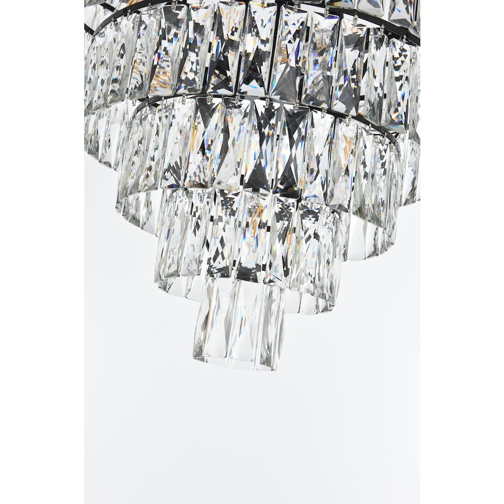 Josephine 32 Inch Round Chandelier In Black. Picture 4