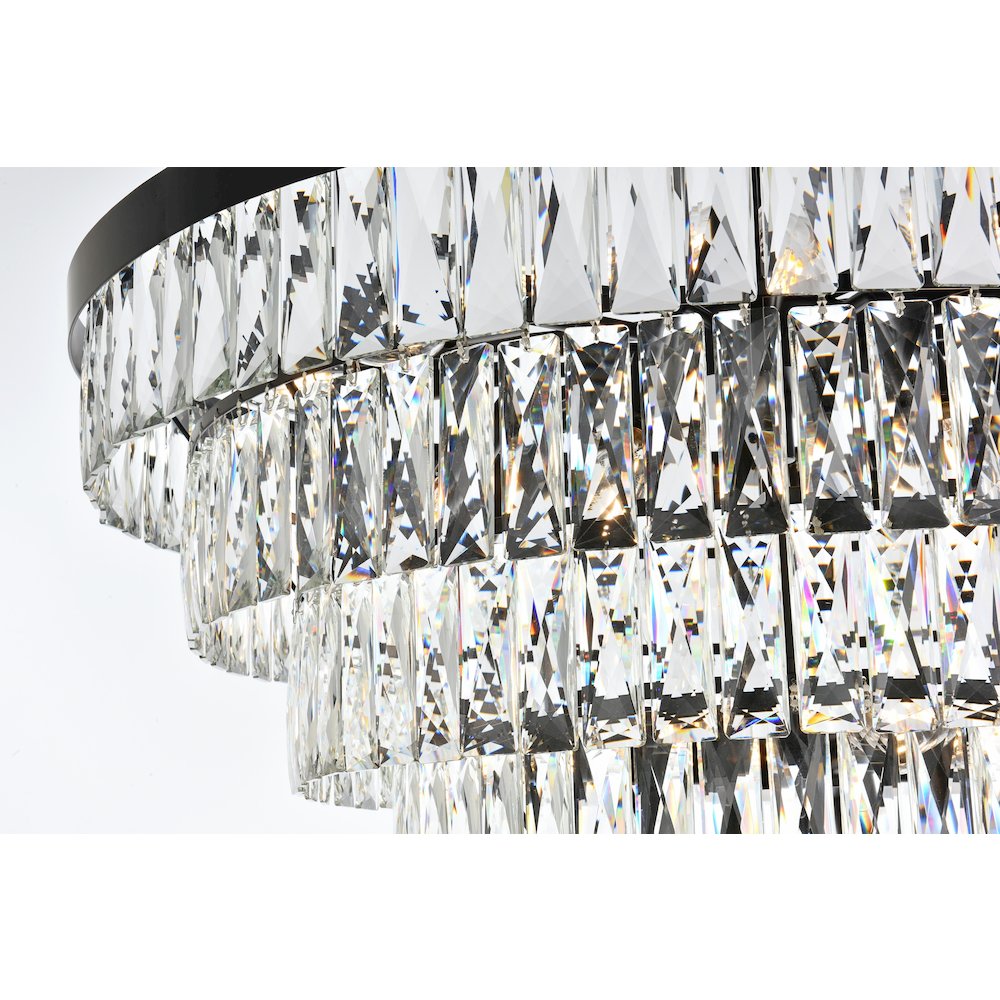 Josephine 32 Inch Round Chandelier In Black. Picture 6