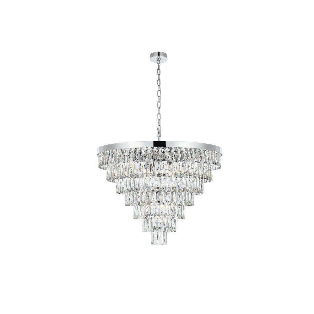 Josephine 32 Inch Round Chandelier In Chrome. Picture 1