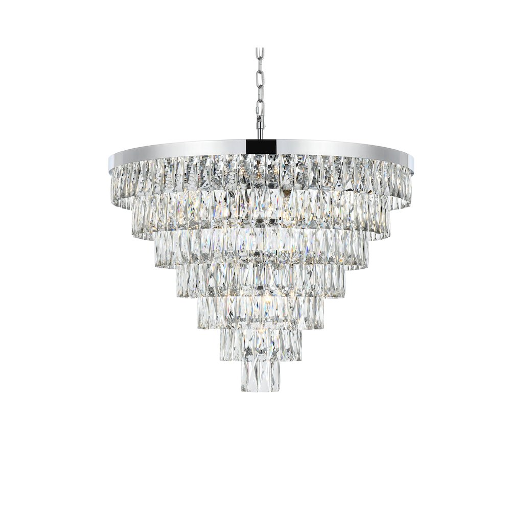 Josephine 32 Inch Round Chandelier In Chrome. Picture 3