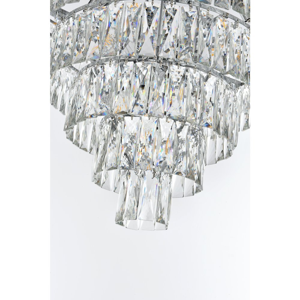 Josephine 32 Inch Round Chandelier In Chrome. Picture 4